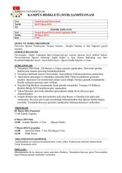 kamp&uuml;s bisikleti (mtb) - &Uuml;niversite Sporları Federasyonu