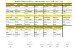 KASIM -yemek listesi - Mersin Suphi &Ouml;ner &Ouml;ğretmenevi