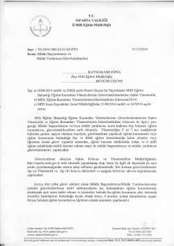 M&uuml;d&uuml;r Başyardımcısı ve M&uuml;d&uuml;r Yardımcısı G&ouml;revlendirmeleri