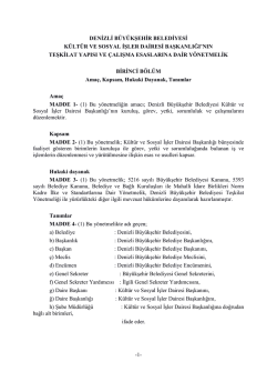 K&uuml;lt&uuml;r ve Sosyal İşler Dairesi Başkanlığı