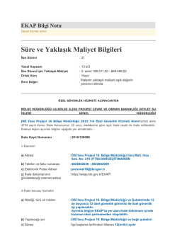2014/138088 Kayıt numaralı 2015 Yılı &Ouml;zel G&uuml;venlik