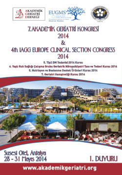 1. DUYURU - Akademik Geriatri Derneği