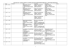 2014-2015 G&uuml;z Yarıyılı G&uuml;verte Opsiyonu Ders Programı