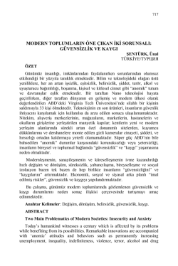 ŞENT&Uuml;RK, &Uuml;nal-MODERN TOPLUMLARIN &Ouml;NE &Ccedil;IKAN İKİ