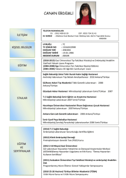 iletişim kişisel bilgiler eğitim stajlar eğitim ve sertifikalar
