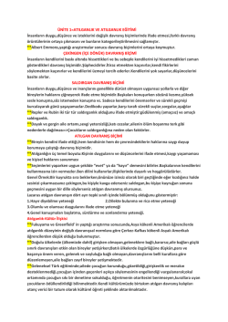 &Uuml;NİTE 1=ATILGANLIK VE ATILGANLIK EĞİTİMİ İnsanların duygu,d&uuml;ş&uuml;nce