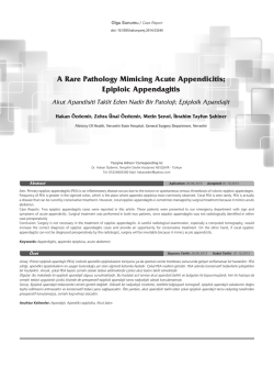 Epiploic Appendagitis