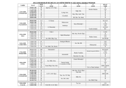 2014-2015 G&uuml;z Yarıyılı Vize Programı