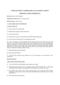 karacasu sosyal yardımlaşma ve dayanışma vakfına personel