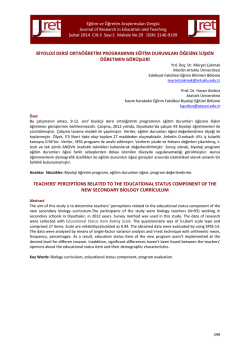 Abstract - Eğitim ve &Ouml;ğretim Araştırmaları Dergisi