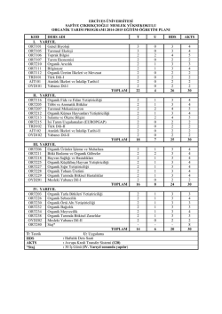 erciyes &uuml;niversitesi safiye &ccedil;ıkrık&ccedil;ıoğlu meslek y&uuml;ksekokulu organik