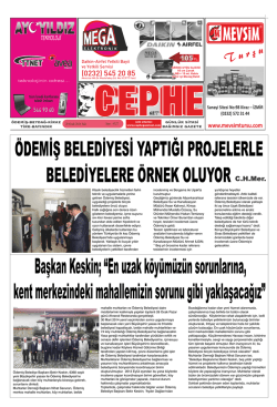 28.01.2014 Tarihli Cephe Gazetesi