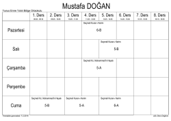 Ders Programı 10-02-2014