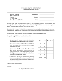 Sorular - İstanbul K&uuml;lt&uuml;r &Uuml;niversitesi