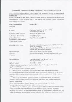 İhale İlanı -İstif - Kastamonu Orman B&ouml;lge M&uuml;d&uuml;rl&uuml;ğ&uuml;