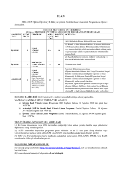 ilan - Mehmet Akif Ersoy &Uuml;niversitesi