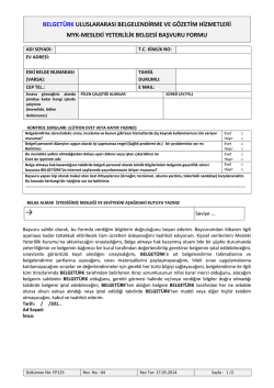 Başvuru Formu İndir