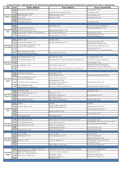 2014-2015 GÜZ YARIYILI FİNAL PROGRAMI İÇİN LÜTFEN