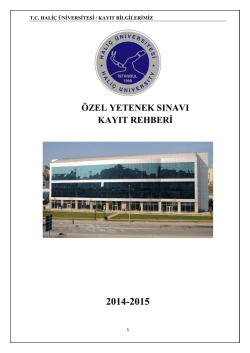 kayıt adımları - Hali&ccedil; &Uuml;niversitesi