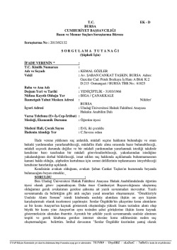 Bursa Cumhuriyet Başsavcılığı tarafından