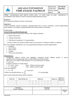 veri analiz talimatı - Toplam Kalite Yönetimi