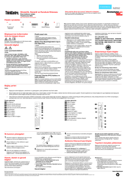 G&uuml;venlik, Garanti ve Kurulum Kılavuzu