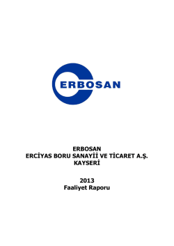 Erbosan 2013 Faaliyet Raporu