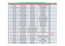 2014-2015 farabi gelen &ouml;ğrenci başvuru sonu&ccedil;ları