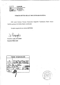 Kanun Teklifinin Metni - T&uuml;rkiye B&uuml;y&uuml;k Millet Meclisi