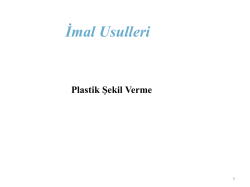 Plastik Şekil Verme-3