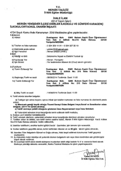 MERSİN YENİŞEHİR İL&Ccedil;ESİ EMİRLER İLKOKULU VE G&Uuml;NFERİ