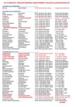 06-15 KASIM 2014 M&Uuml;SABAKA PROGRAMI
