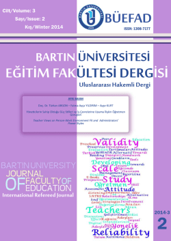 PDF İndir - bartın &uuml;niversitesi eğitim fak&uuml;ltesi dergisi