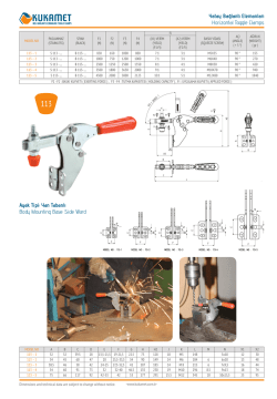 Yatay Bağlantı Elemanları Horizontal Toggle Clamps Ayak Tipi: Yan