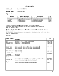 y&uuml;ksek&ouml;ğretim kurulu - Sağlık Bilimleri Fak&uuml;ltesi