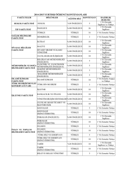 yurtdışı öğrenci alım kontenjanları