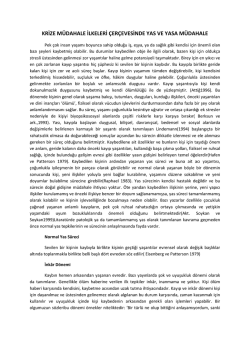 KRİZE MÜDAHALE İLKELERİ ÇERÇEVESİNDE YAS VE YASA