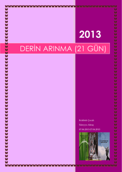 AKTARIMI İLE ARINMA