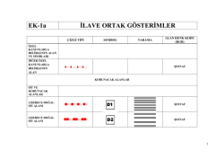 EK-1a İLAVE ORTAK G&Ouml;STERİMLER