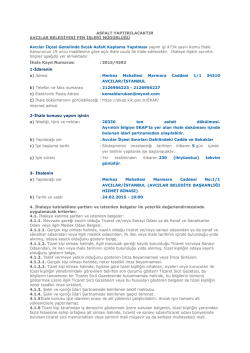 ASFALT YAPTIRILACAKTIR AVCILAR