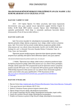 Merkezi Yerleştirme Puanı ile Yatay Ge&ccedil;iş Kılavuzu i&ccedil;in tıklayınız