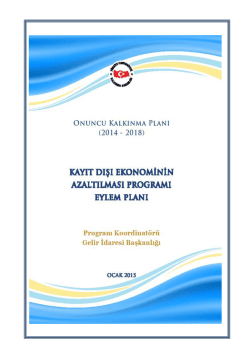 Kayıt Dışı Ekonomiyle M&uuml;cadele Stratejisi Eylem Planı 2015-2017