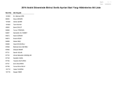 2014 Aralık D&ouml;neminde Birinci Sınıfa Ayrılan İdari Yargı H&acirc;kimlerine