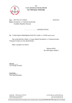 Destekleme ve Yetiştirme Kurslarında Teredd&uuml;te D&uuml;ş&uuml;r&uuml;len Hususlar