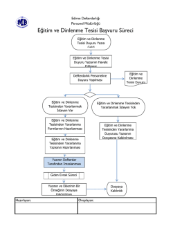Eğitim ve Dinlenme Tesisi Bașvuru S&uuml;reci