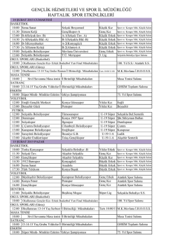 14-20 ŞUBAT 2015 HAFTALIK B&Uuml;LTEN