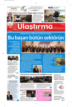 Bakan Elvan`dan `Hazır olun`