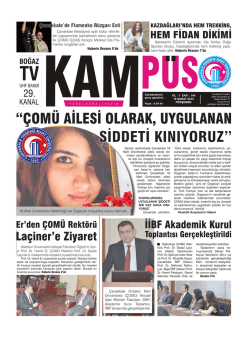 KAMP&Uuml;S Gazetesi - &Ccedil;anakkale Onsekiz Mart &Uuml;niversitesi