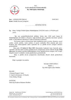 günlük devam çizelgeleri-önemli - yayladağı ilçe millî eğitim