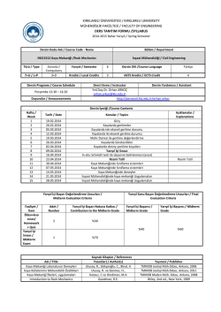 Ders Tanıtım Formu